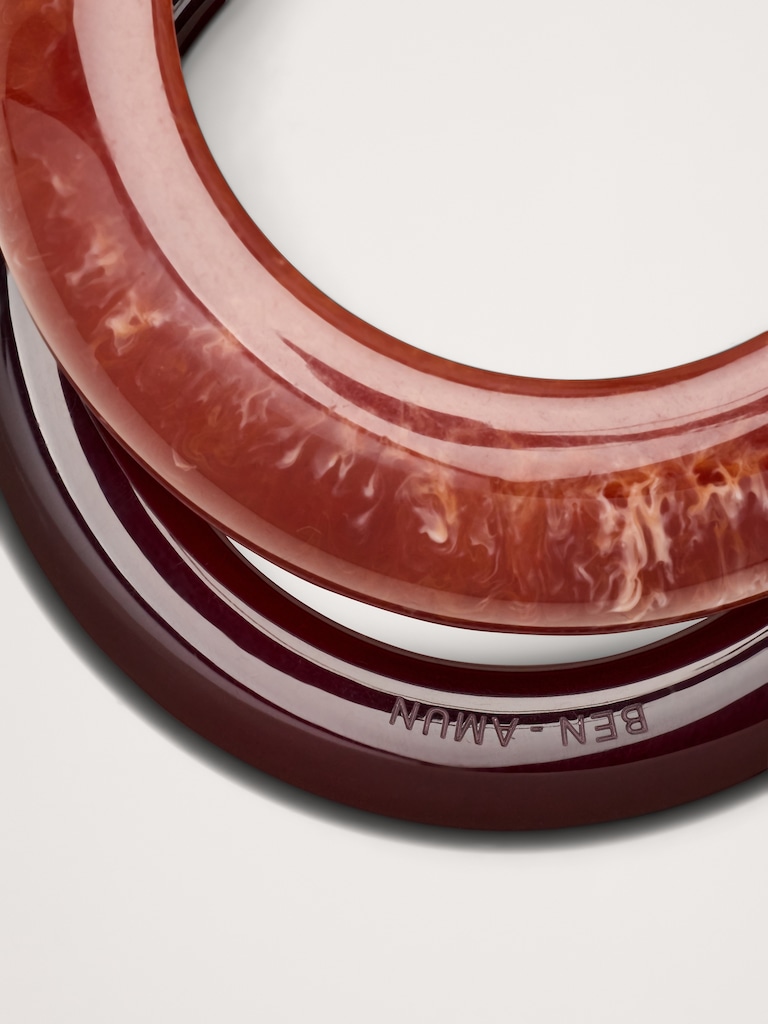 Resin Medium Bangles Set by Ben Amun