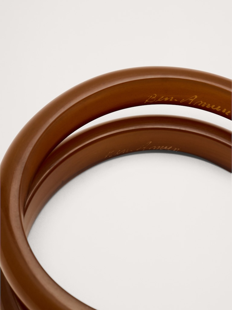 Resin Thin Bangle Set by Ben Amun