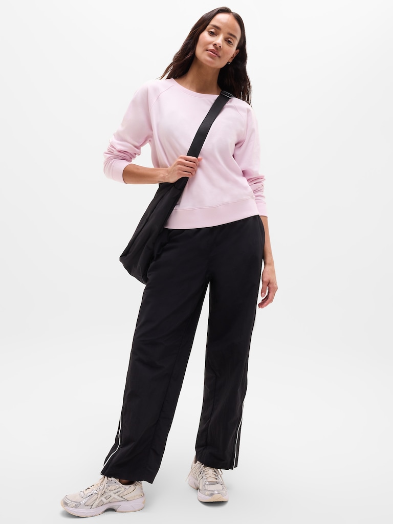 Airy Cotton Terry Crew Sweatshirt