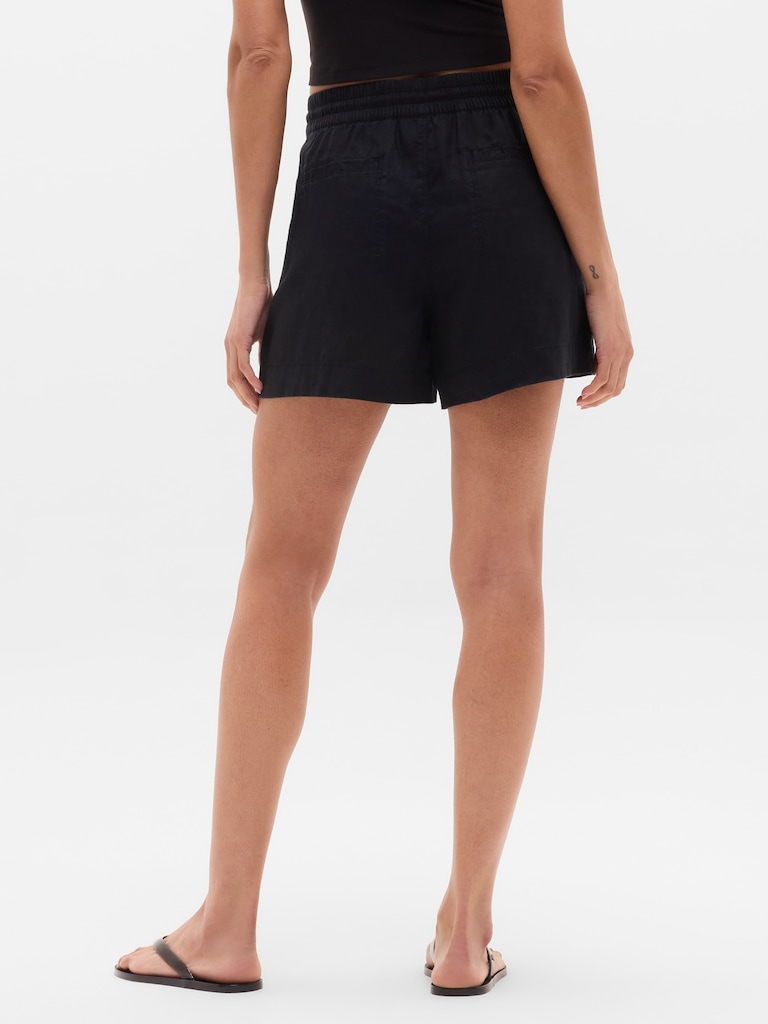 Retreat Linen Mid Rise 4" Short