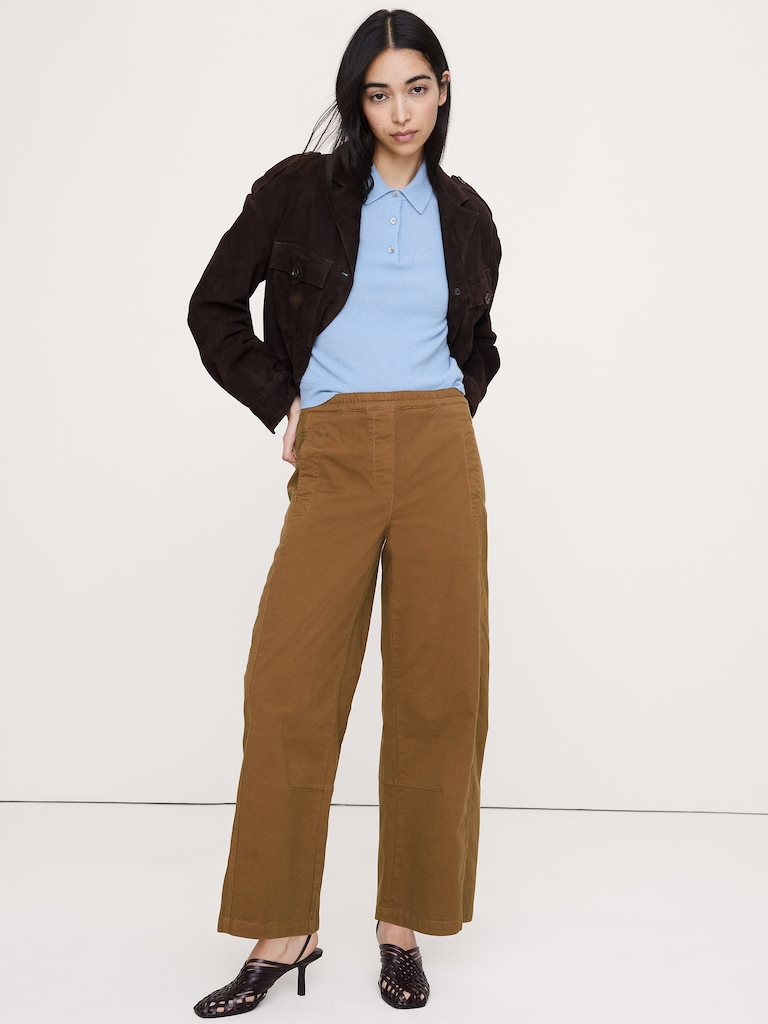 Mid-Rise Relaxed Painter Pull-On Pant
