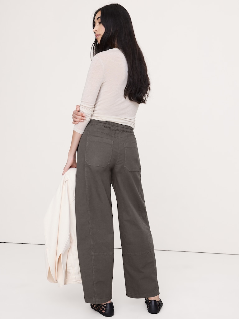 Mid-Rise Relaxed Painter Pull-On Pant