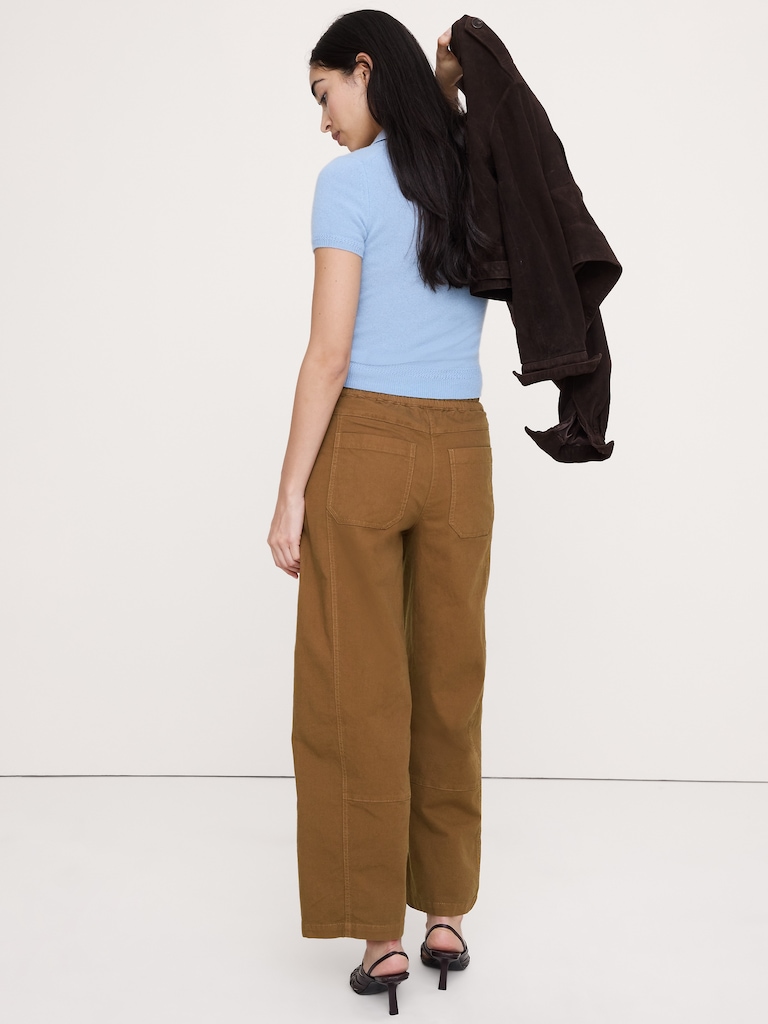 Mid-Rise Relaxed Painter Pull-On Pant
