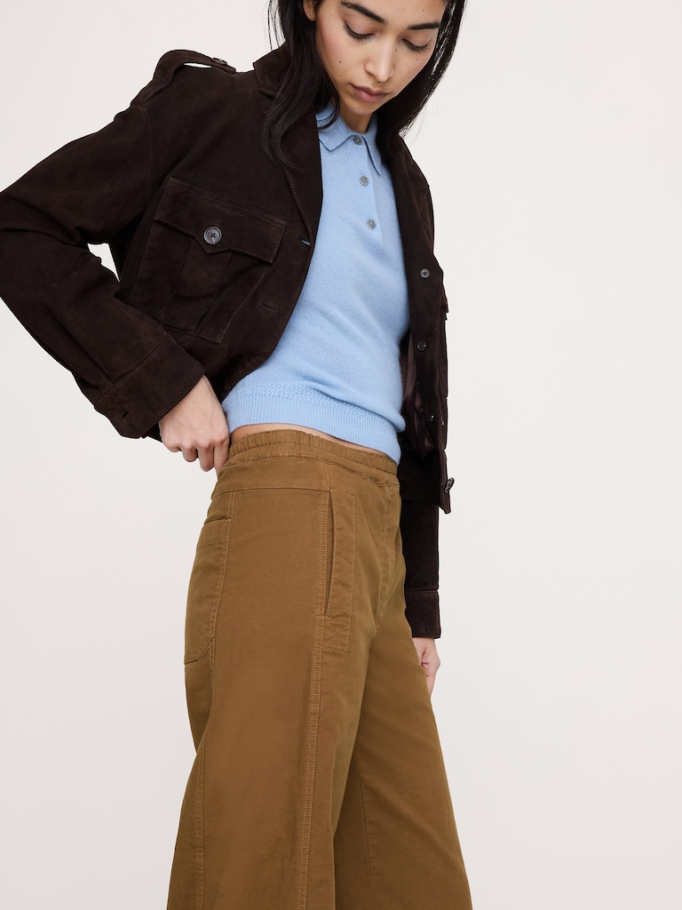 Mid-Rise Relaxed Painter Pull-On Pant