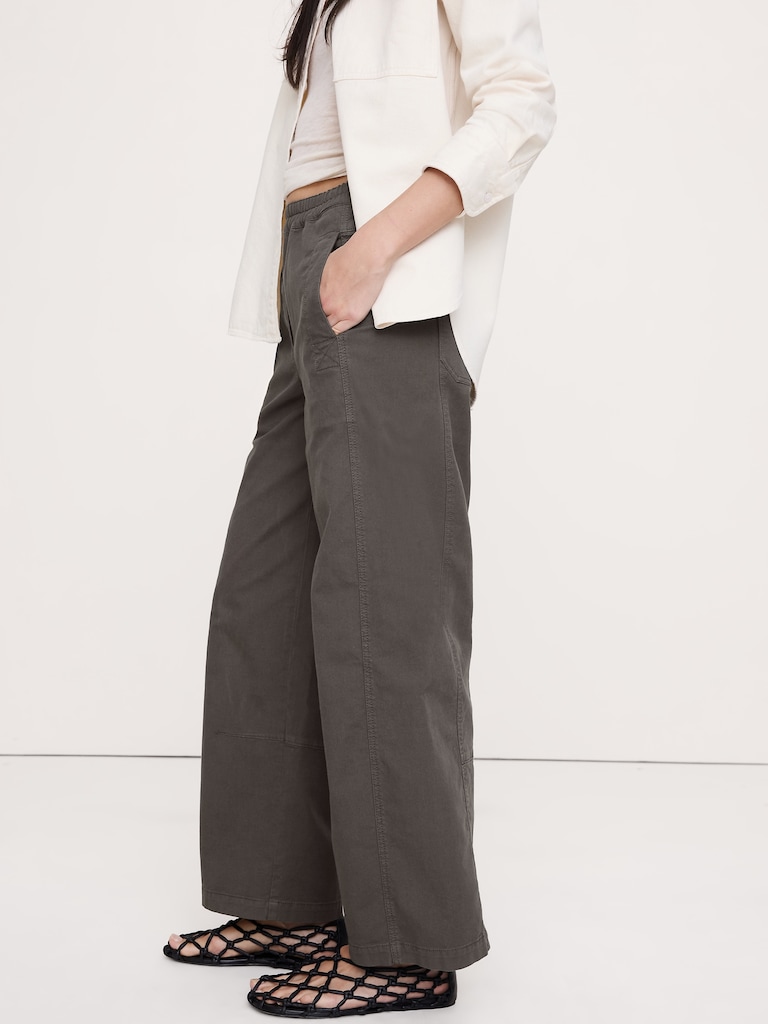Mid-Rise Relaxed Painter Pull-On Pant
