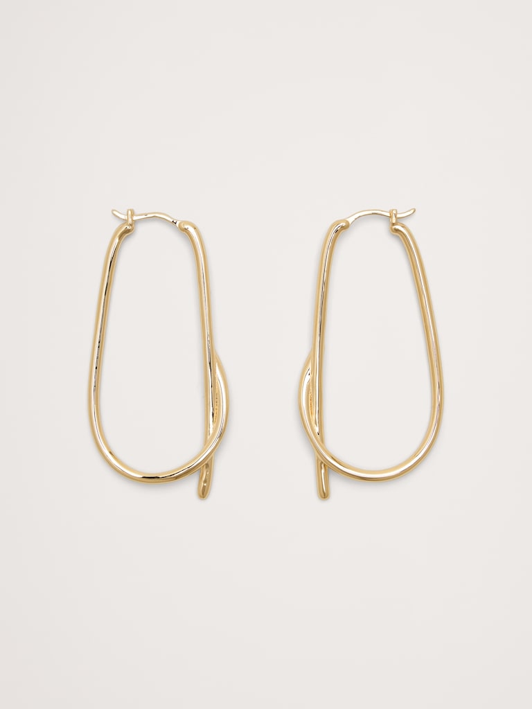 Large Knotted Hoop Earrings