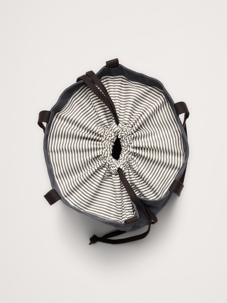 Waxed Drawstring Market Tote by CB Station