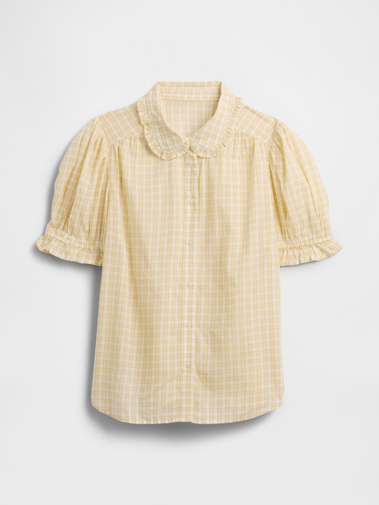 Relaxed Voile Puff Sleeve Top