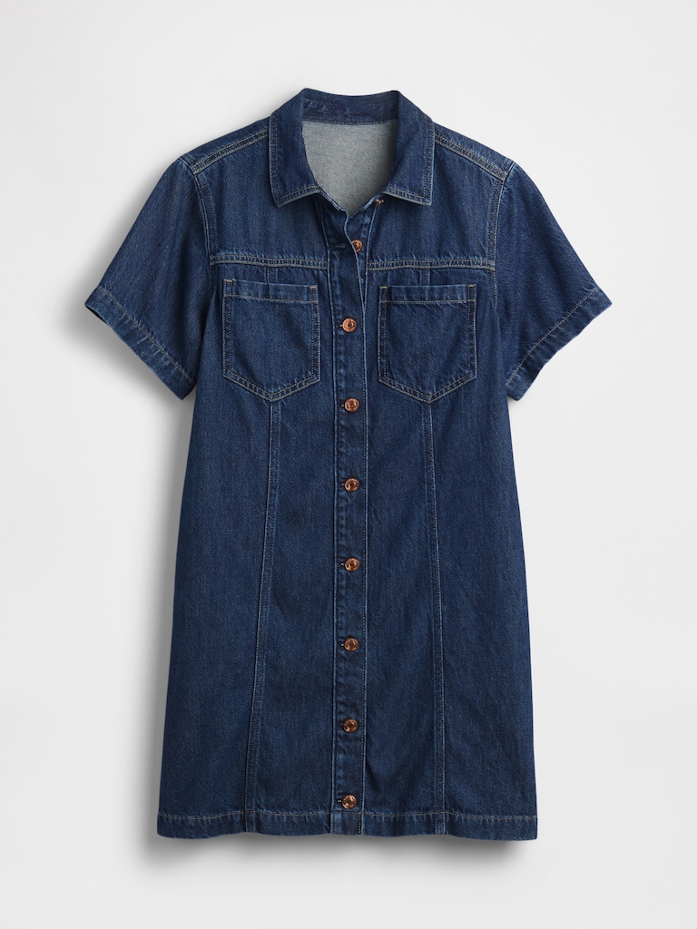 UltraSoft Denim Mini Shirtdress