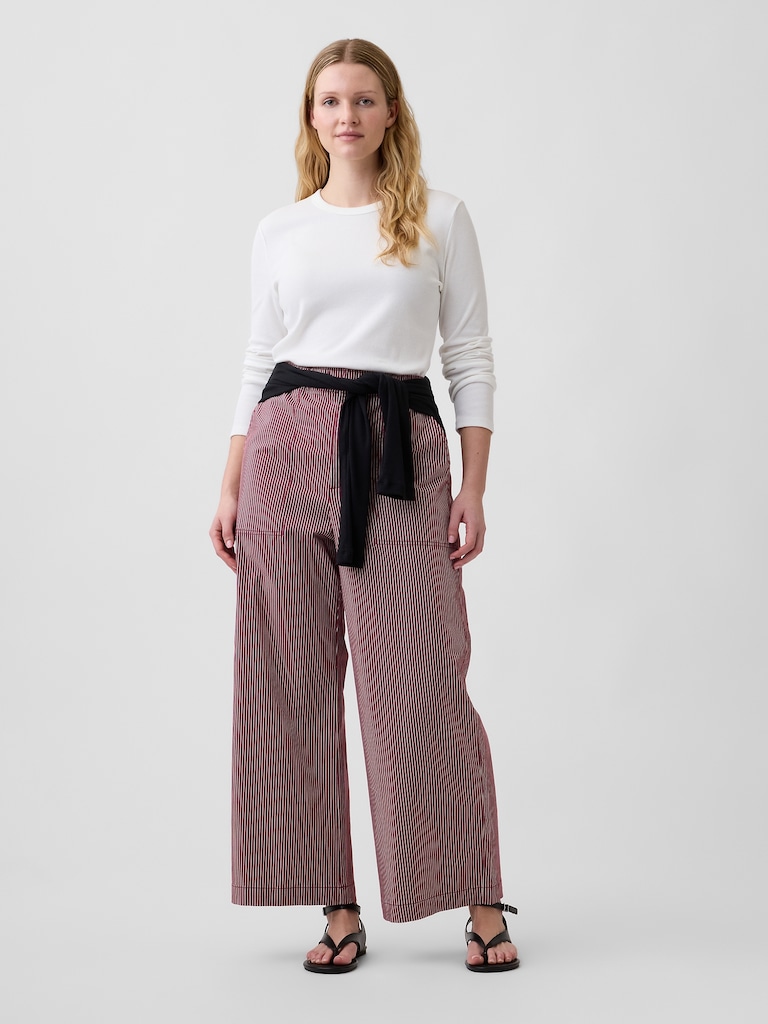 High Rise Easy Wide-Leg Khakis