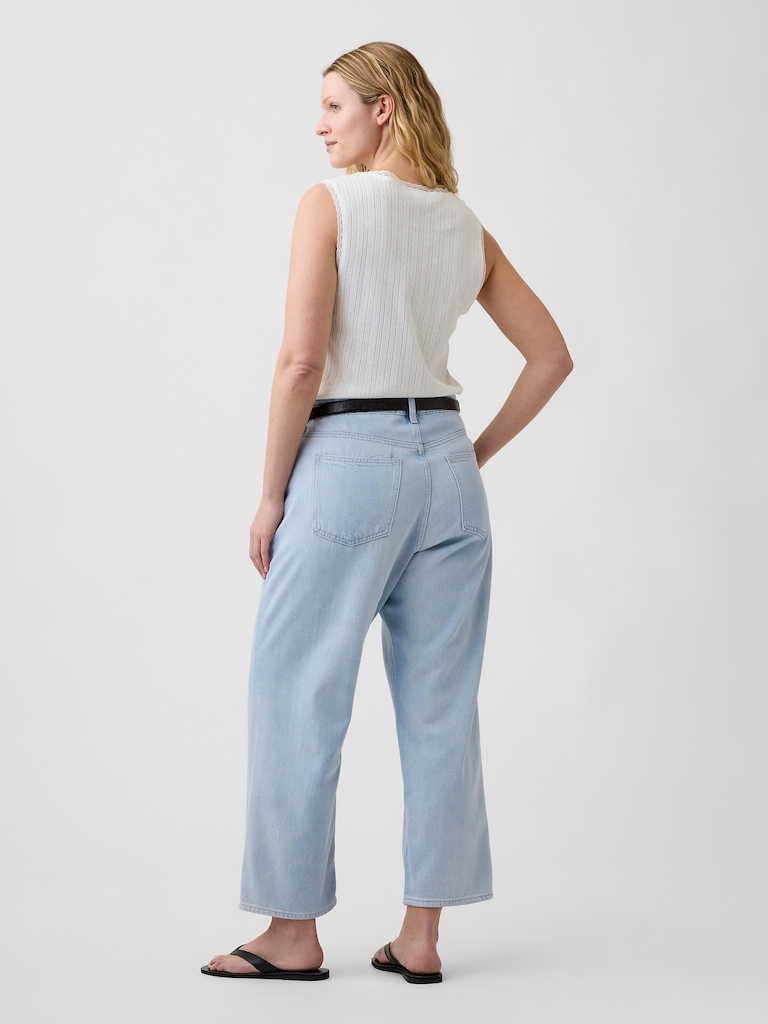 Low Slung SuperSoft Relaxed Straight Crop Jeans