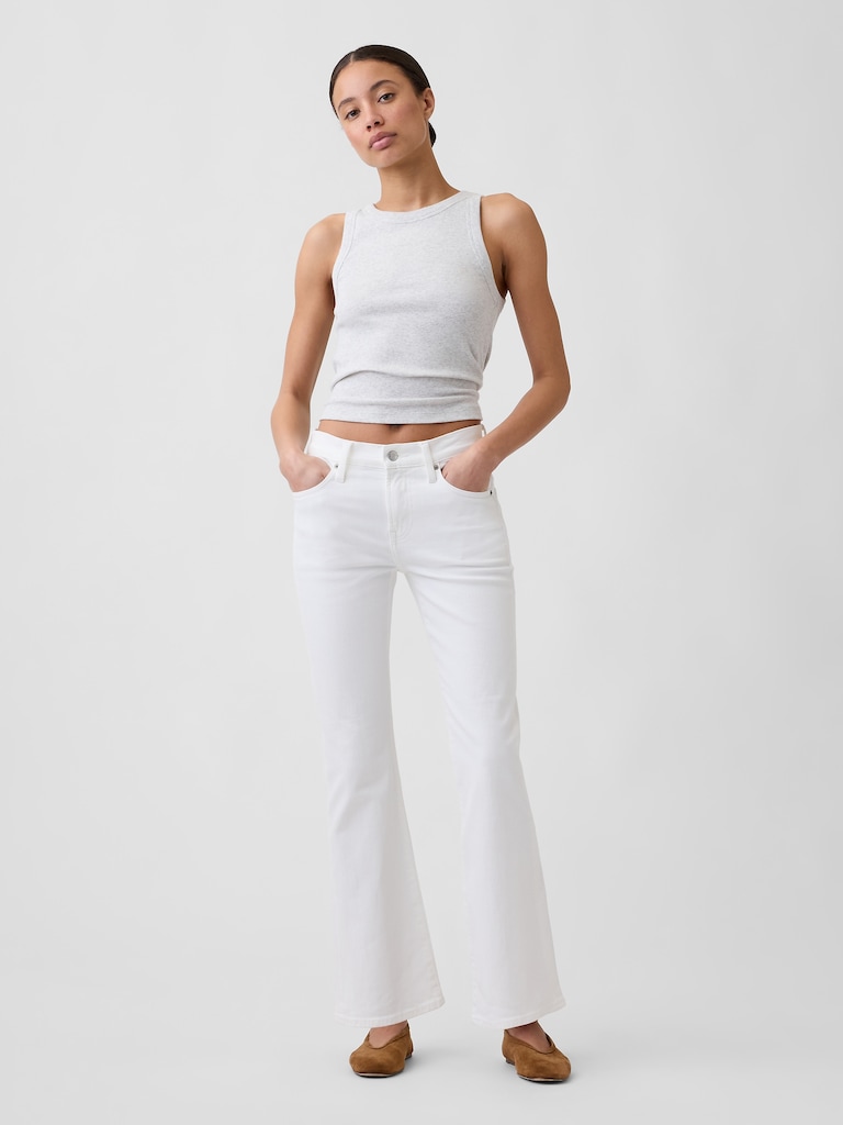 Mid Rise Baby Boot Jeans