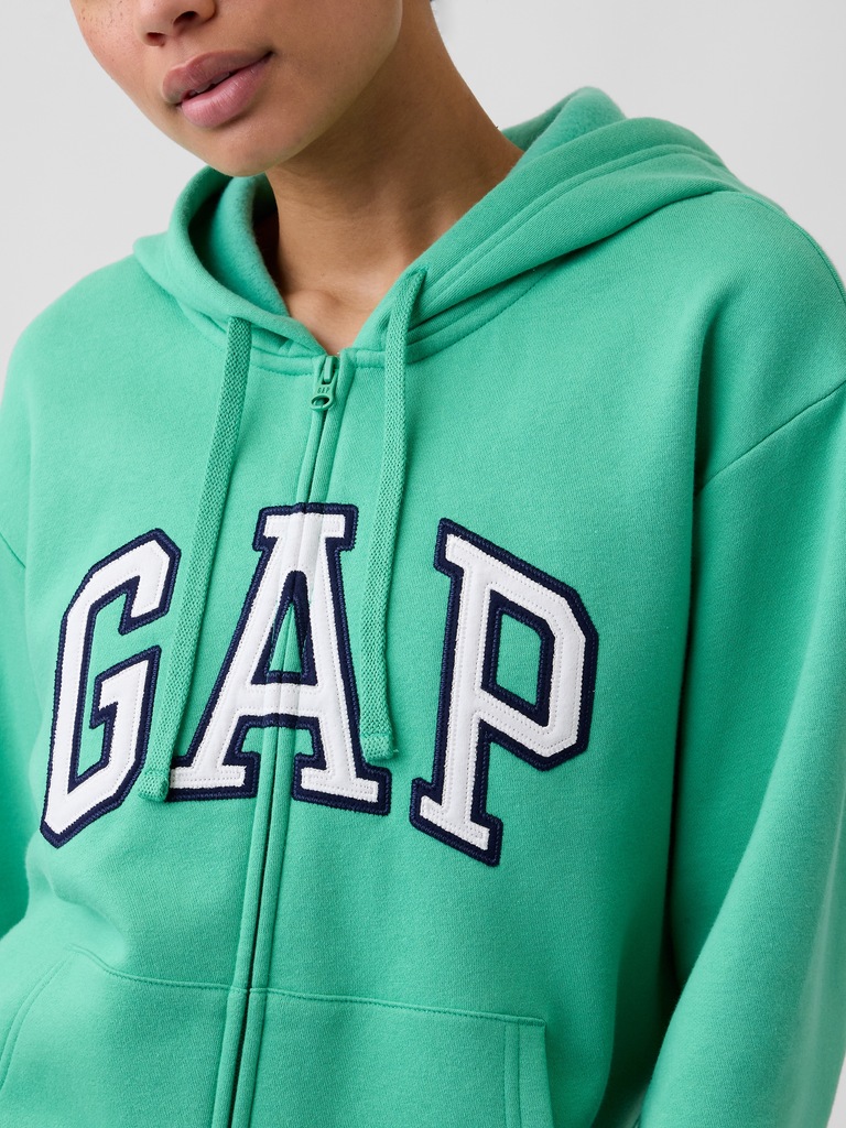 Relaxed Gap Logo Zip Hoodie