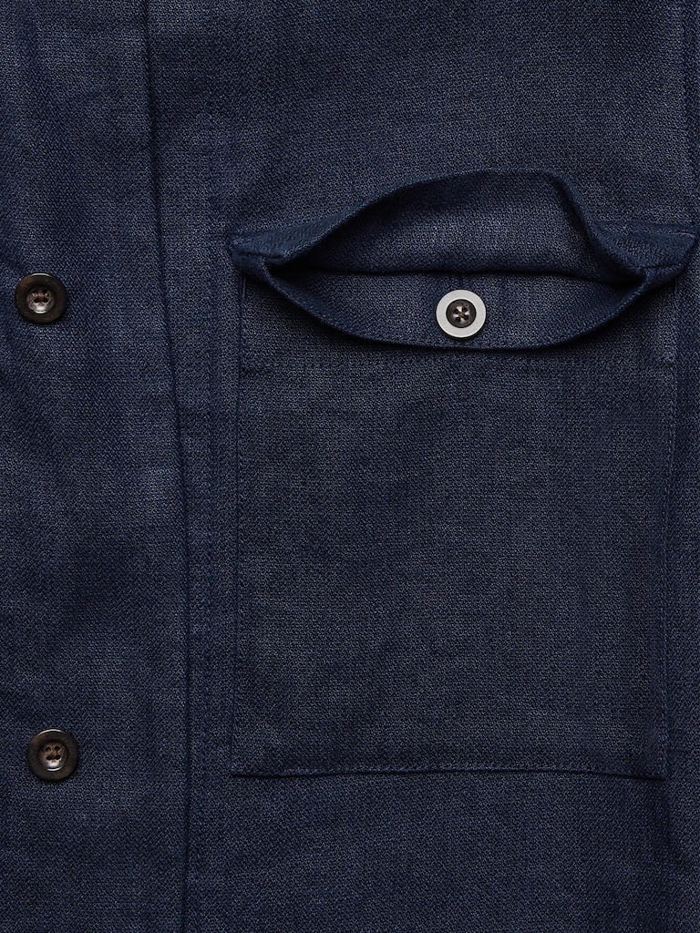 Linen Four-Pocket Shirt Jacket