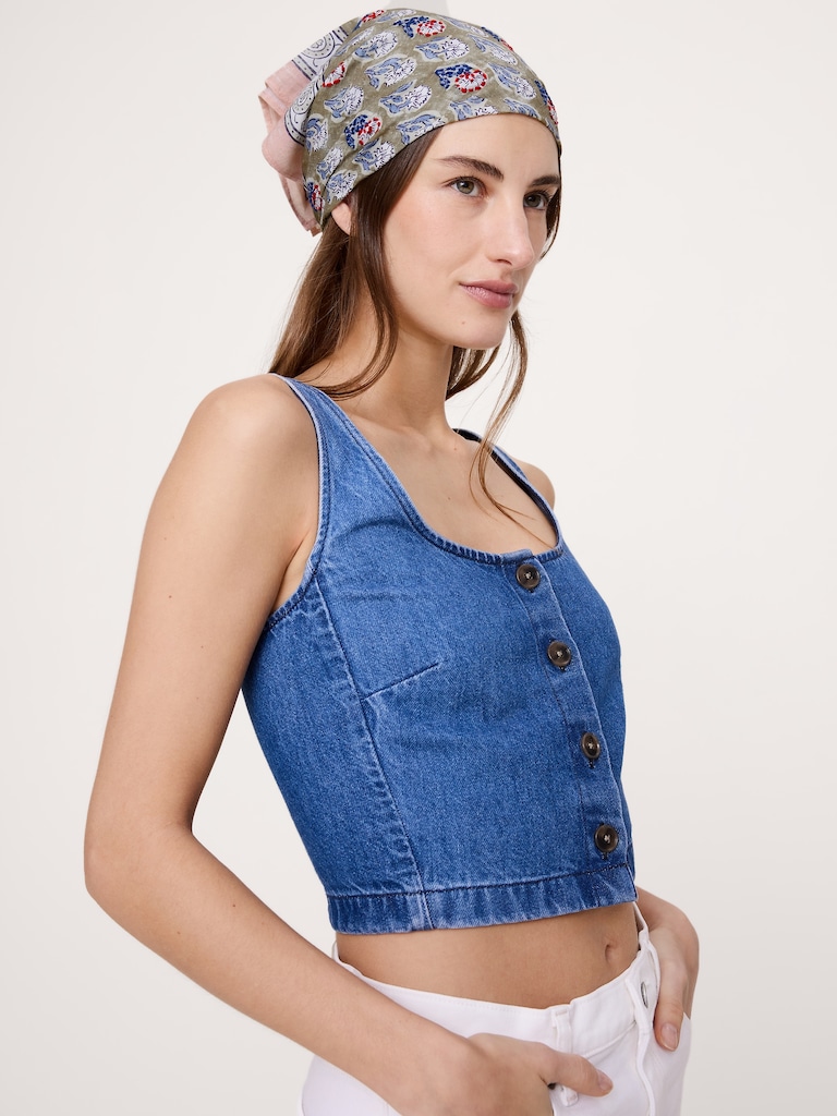 Embroidered Cotton Scarf by Vismaya