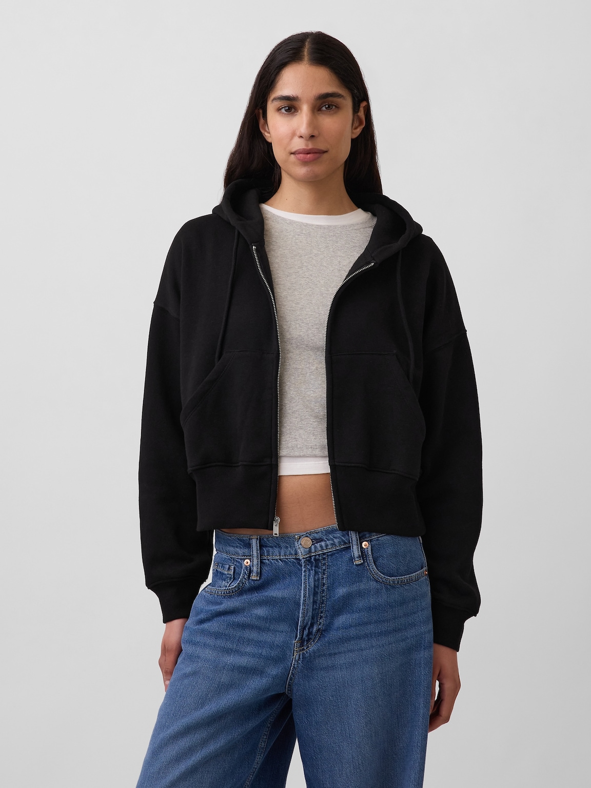 VintageSoft Wedge Zip Hoodie