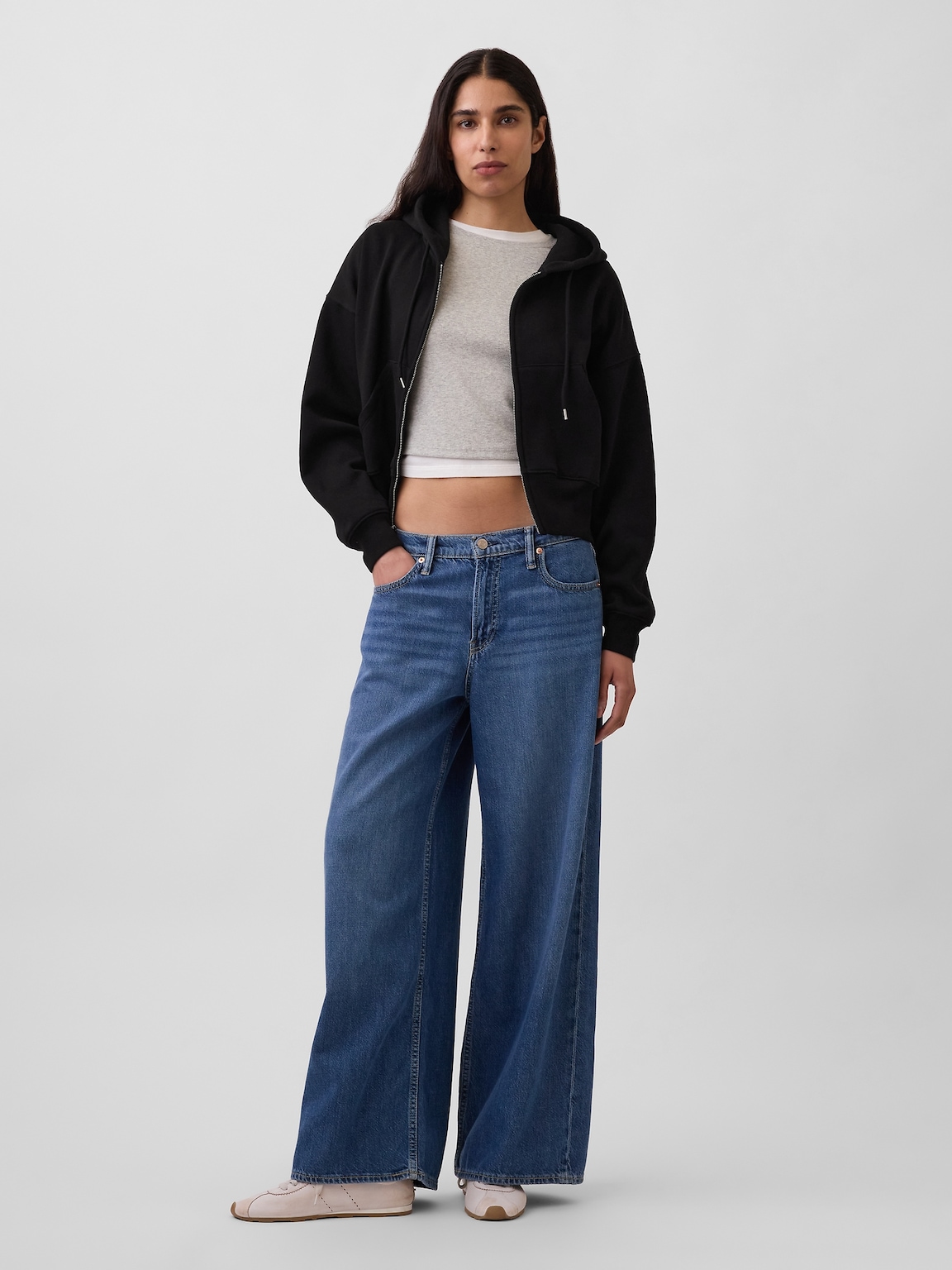 VintageSoft Wedge Zip Hoodie