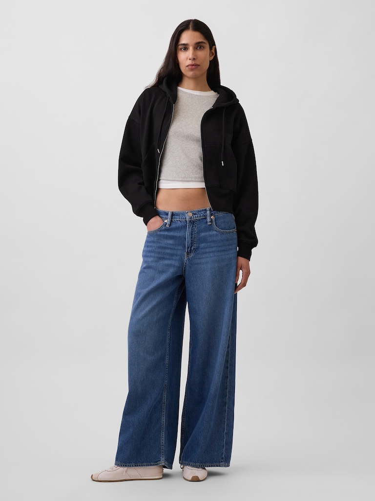 VintageSoft Wedge Zip Hoodie