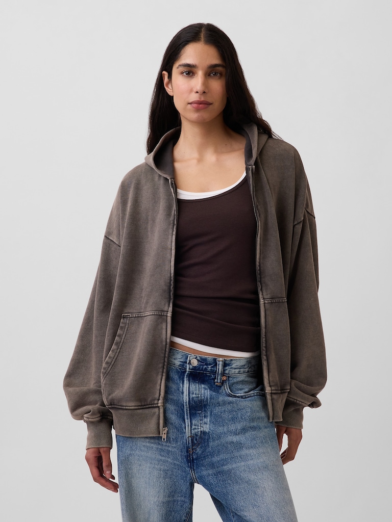 Adult Heavyweight Oversized Zip Hoodie