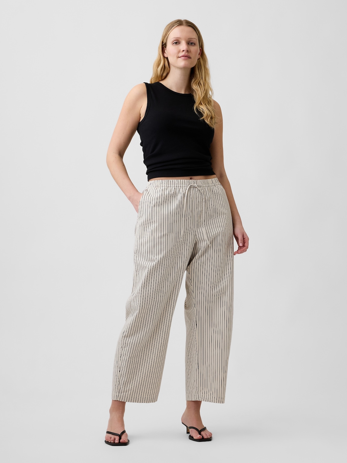 Mid Rise Easy Barrel Khakis