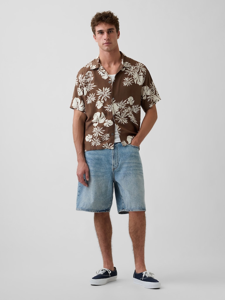 Relaxed Camp Collar Shirt