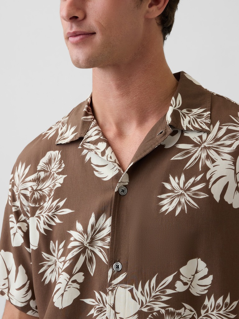 Relaxed Camp Collar Shirt
