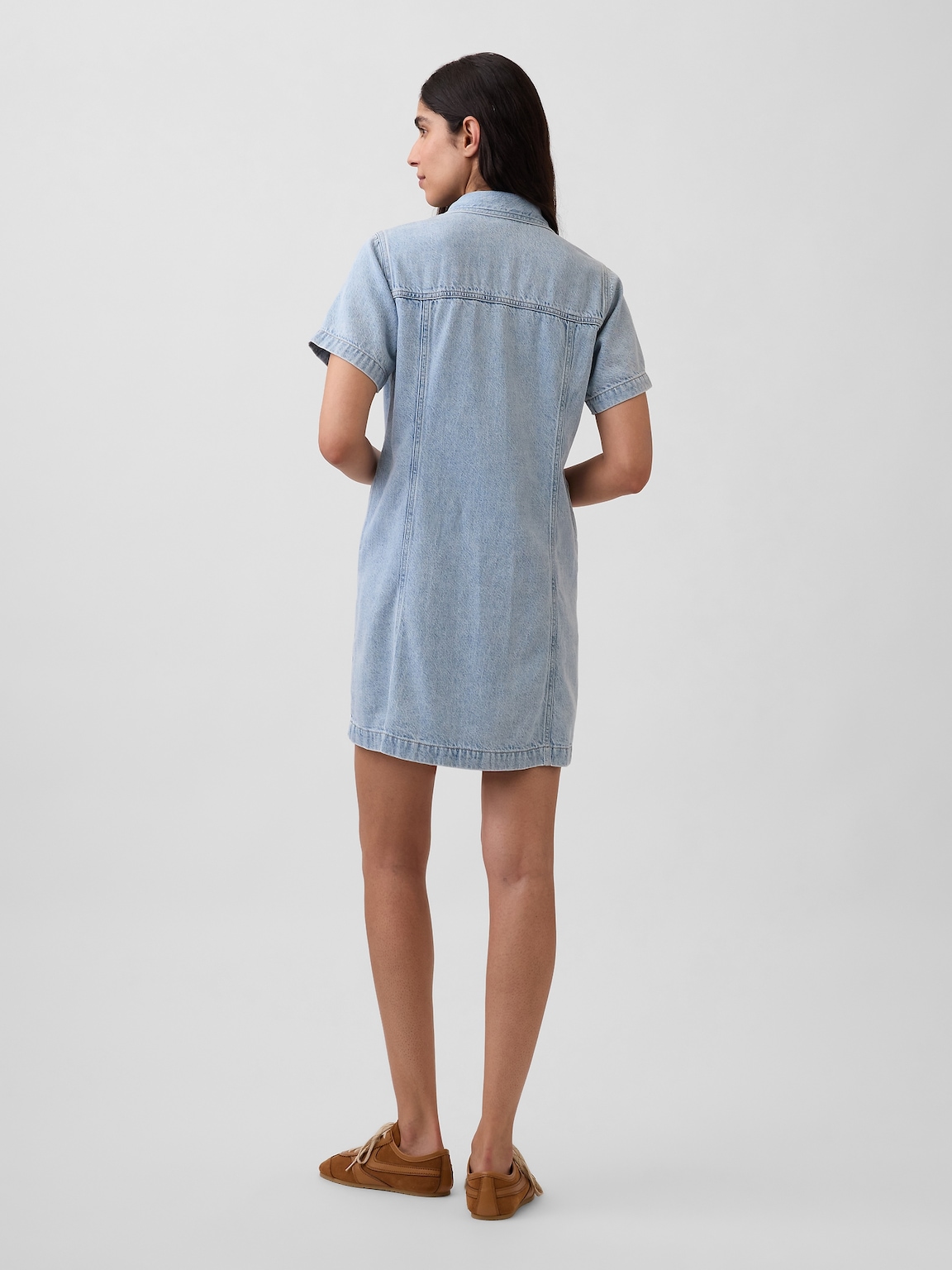 UltraSoft Denim Mini Shirtdress