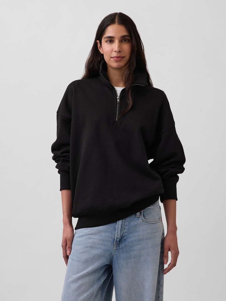 Adult Heavyweight Oversized Quarter-Zip Pullover