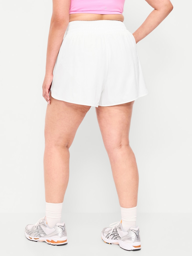 Extra High-Waisted Crinkle Run Shorts -- 3-inch inseam