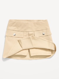School Uniform Front-Pleated Twill Skort for Girls