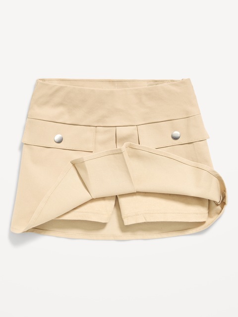 School Uniform Front-Pleated Twill Skort for Girls