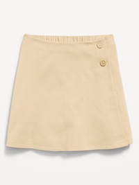 School Uniform Ponte-Knit Wrap-Front Skort for Girls