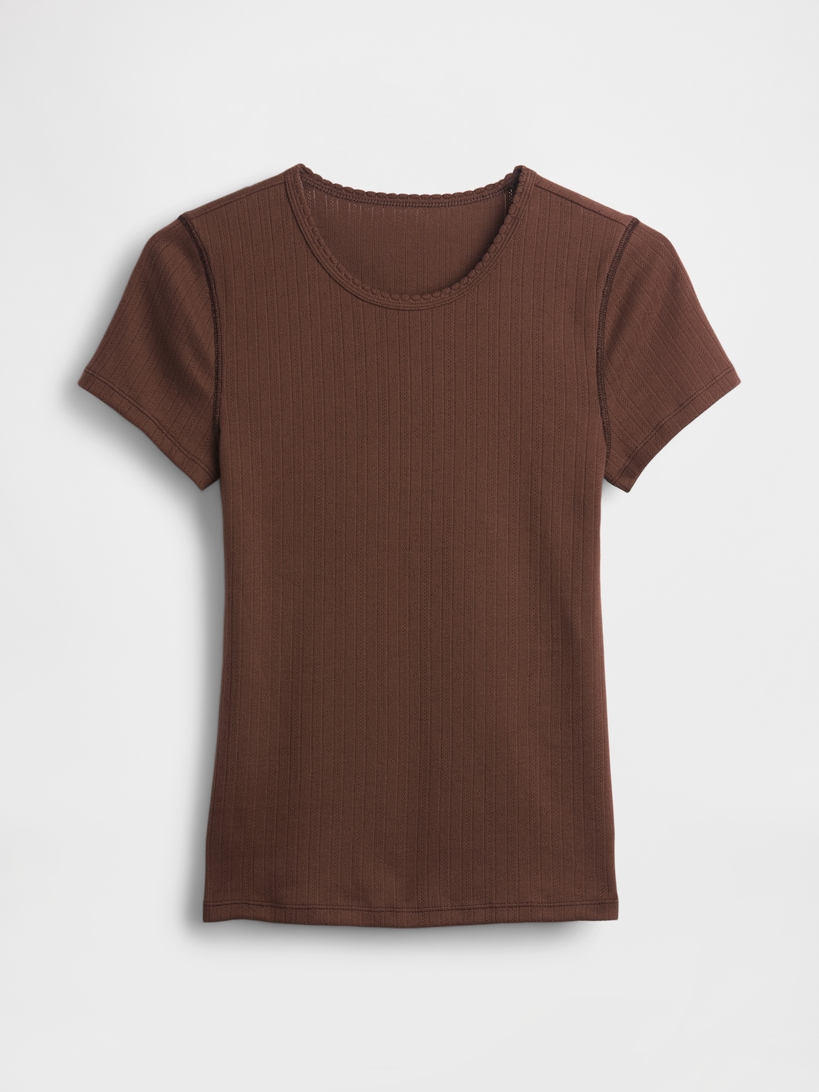 Pointelle Crewneck T-Shirt