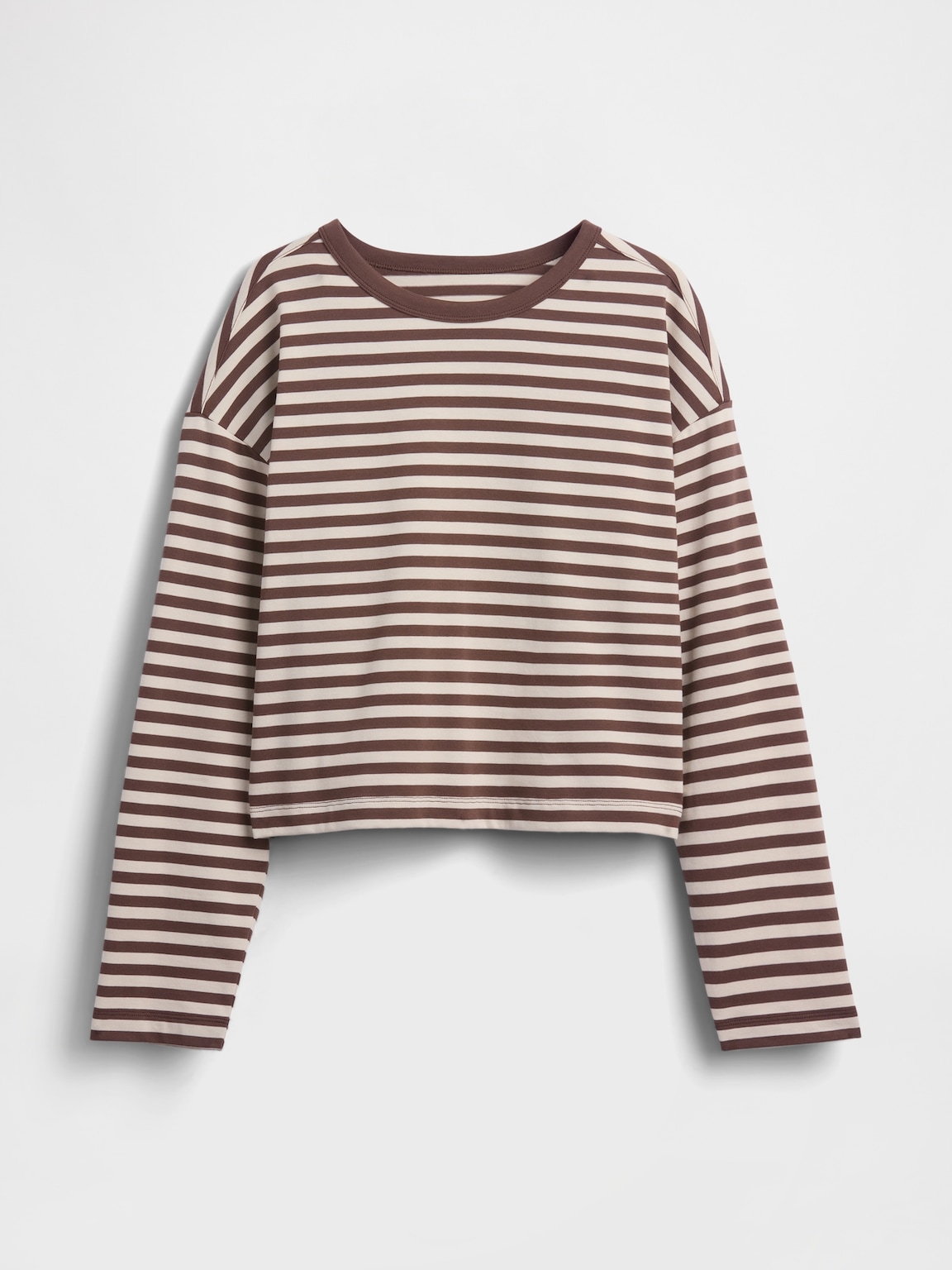 Knit Oversized Crop T-Shirt
