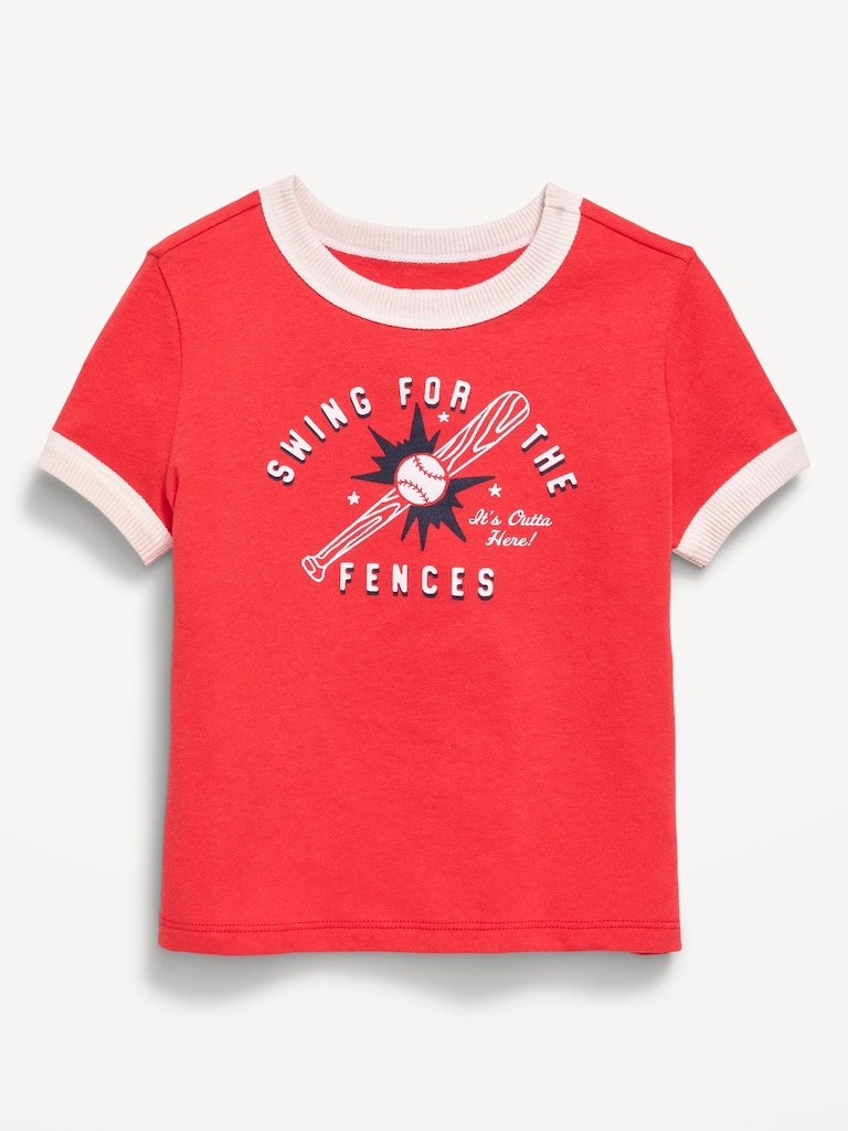 Short-Sleeve Ringer Graphic T-Shirt for Toddler Boys