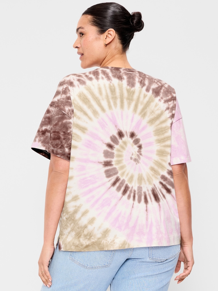 T-shirt ras du cou rétro pour femme