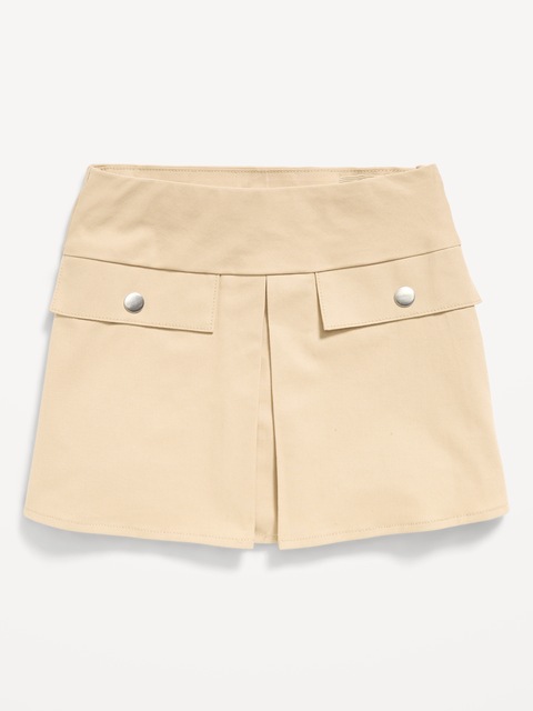 School Uniform Front-Pleated Twill Skort for Girls