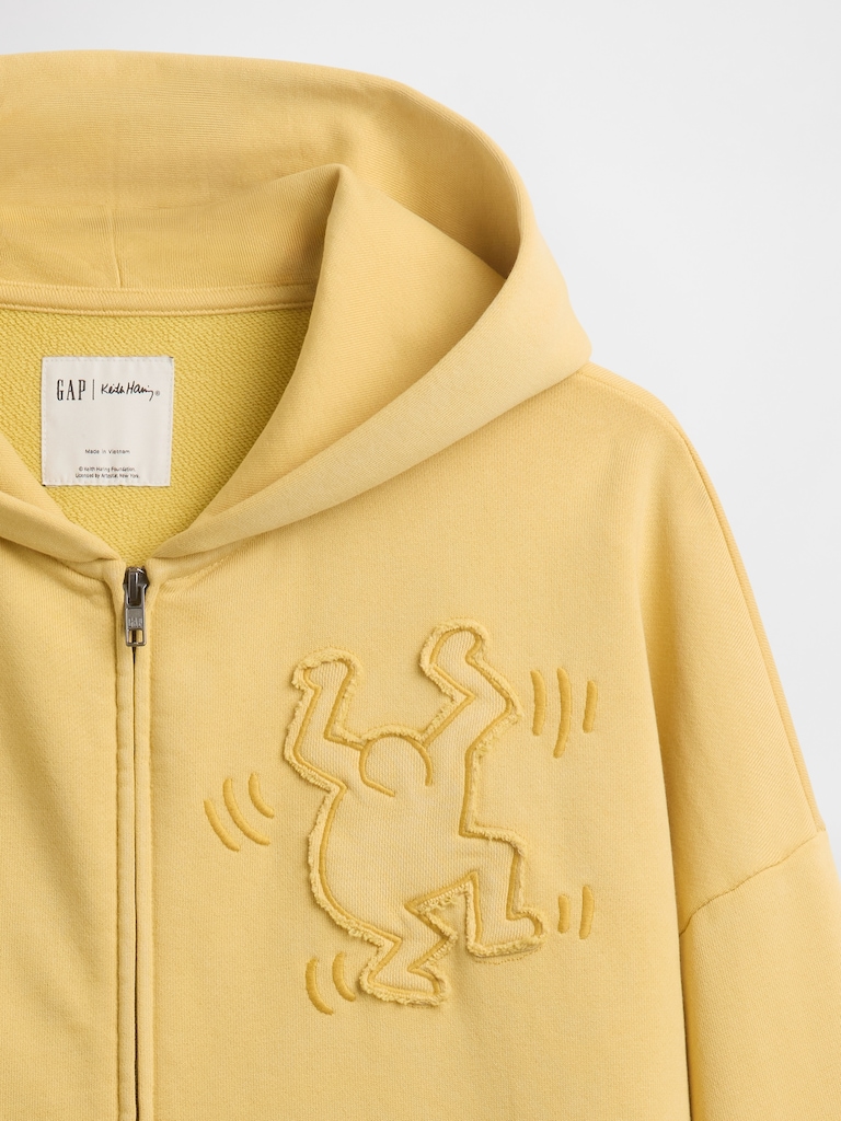 Keith Haring Heavyweight Crop Zip Hoodie