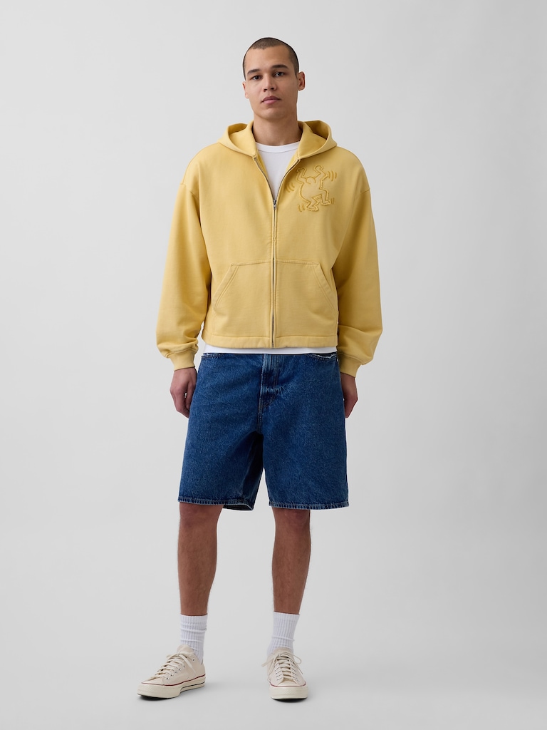 Keith Haring Heavyweight Crop Zip Hoodie