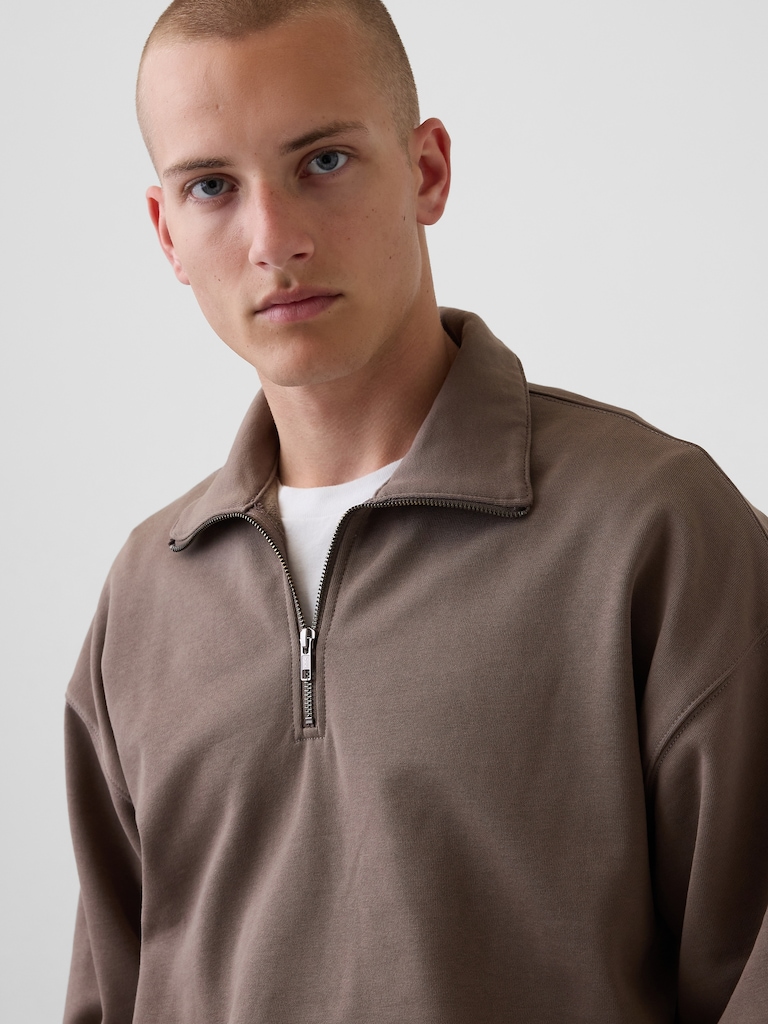 Adult Heavyweight Oversized Quarter-Zip Pullover