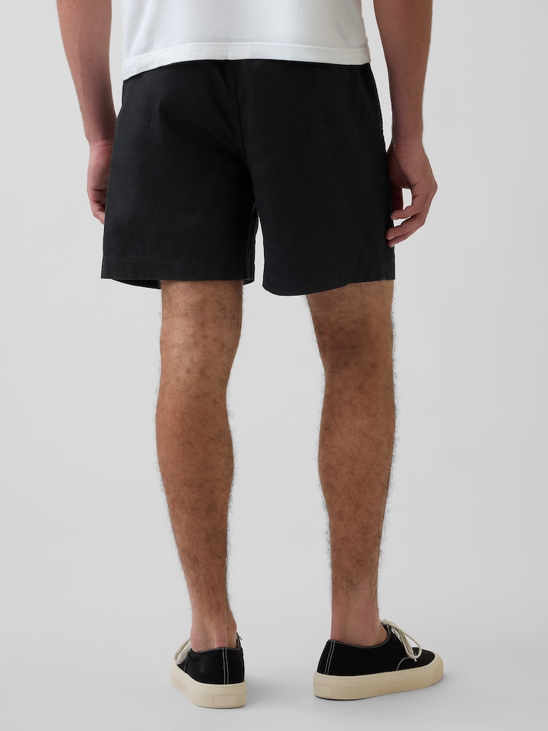 5.5" Linen-Blend Relaxed Shorts