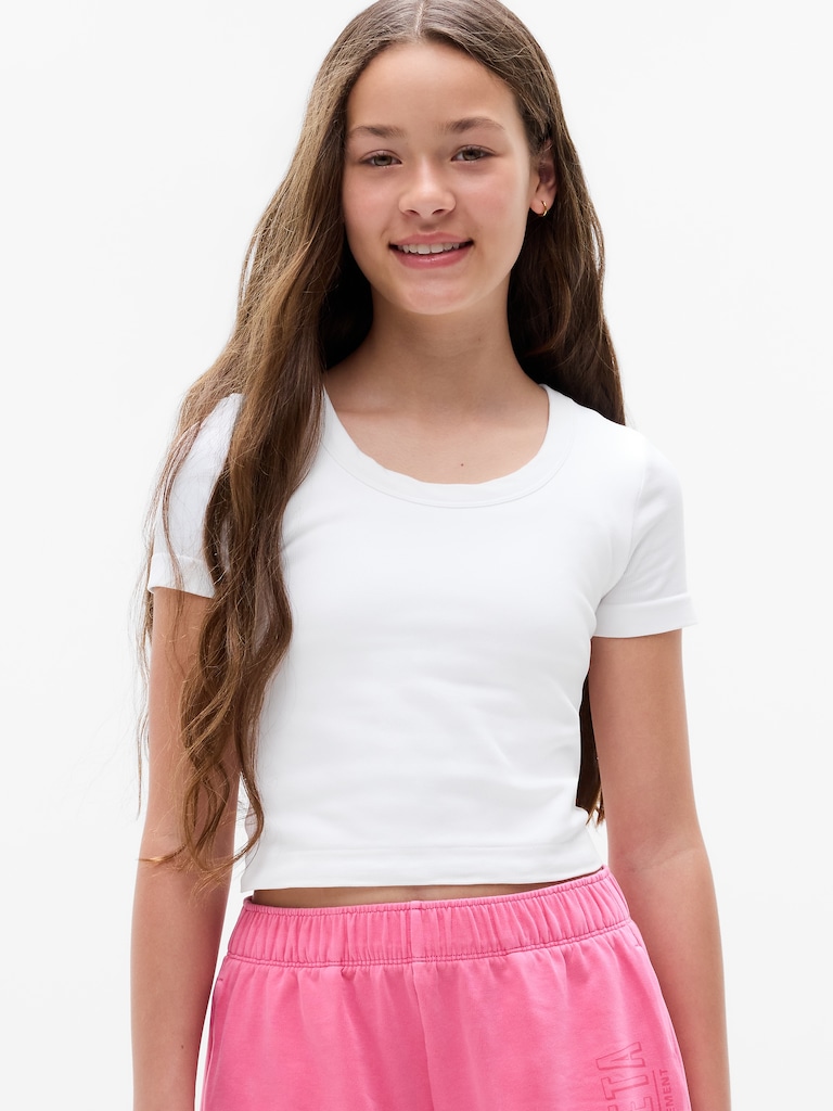 Athleta Girl Rise Above Rib Scoop Tee