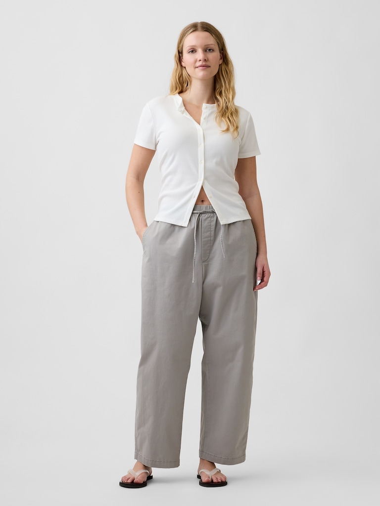 High Rise Easy Barrel Khakis