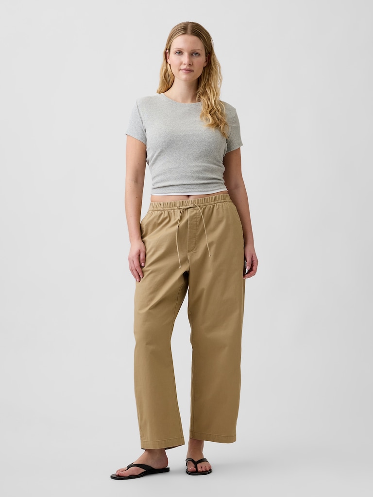 High Rise Easy Barrel Khakis