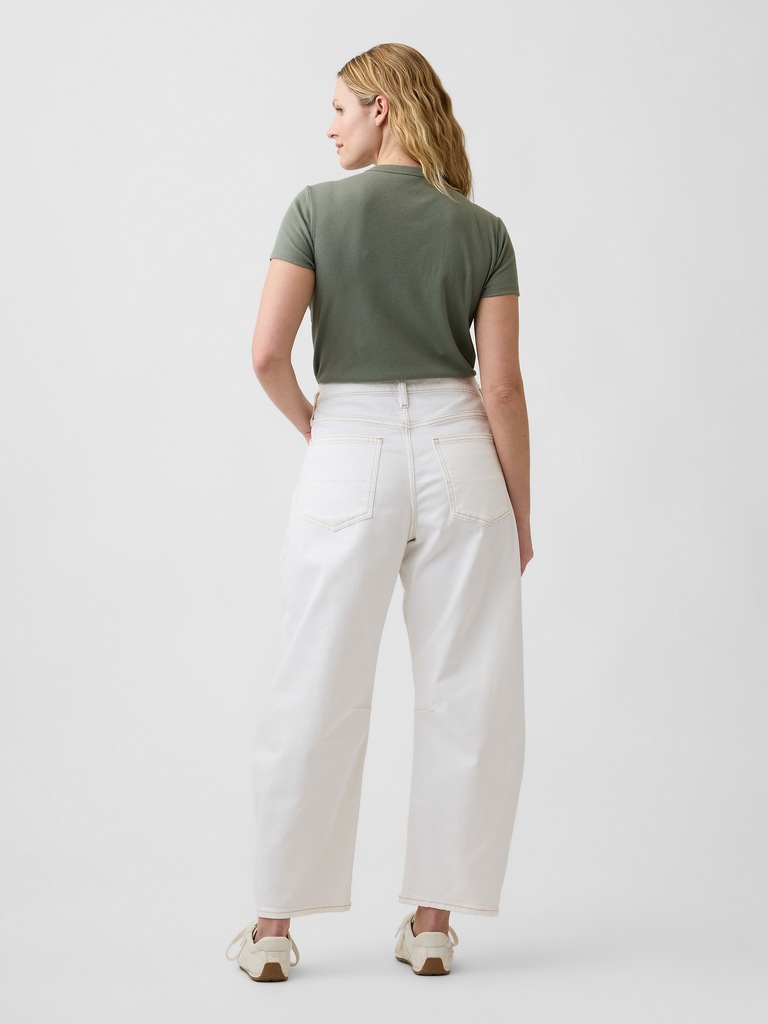 High Rise Barrel Jeans