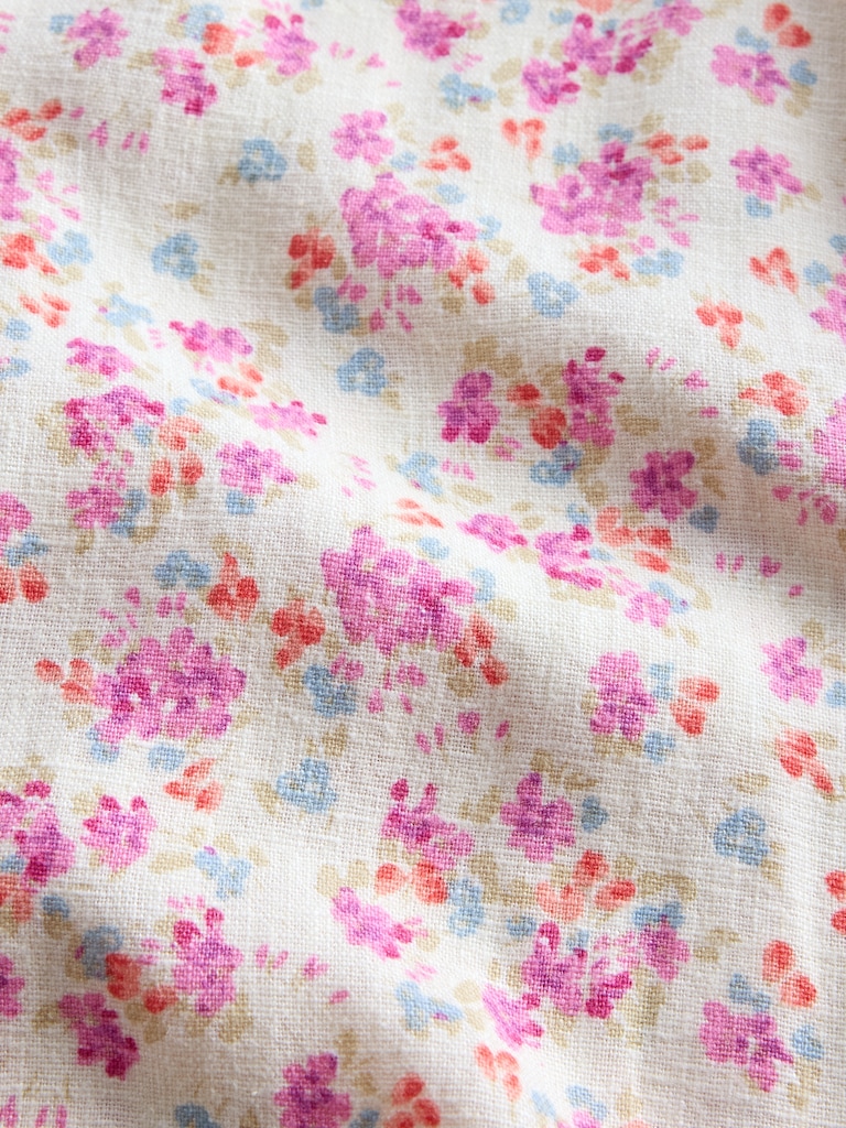 Kids Relaxed Pull-On Wide-Leg Linen-Blend Pants