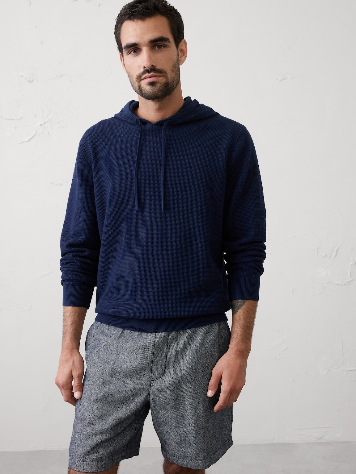 Textured Sweater Hoodie