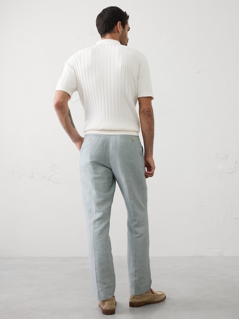 Linen-Blend Suit Trouser