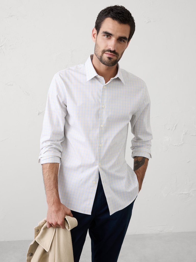 Slim-Fit Untucked Dress Shirt