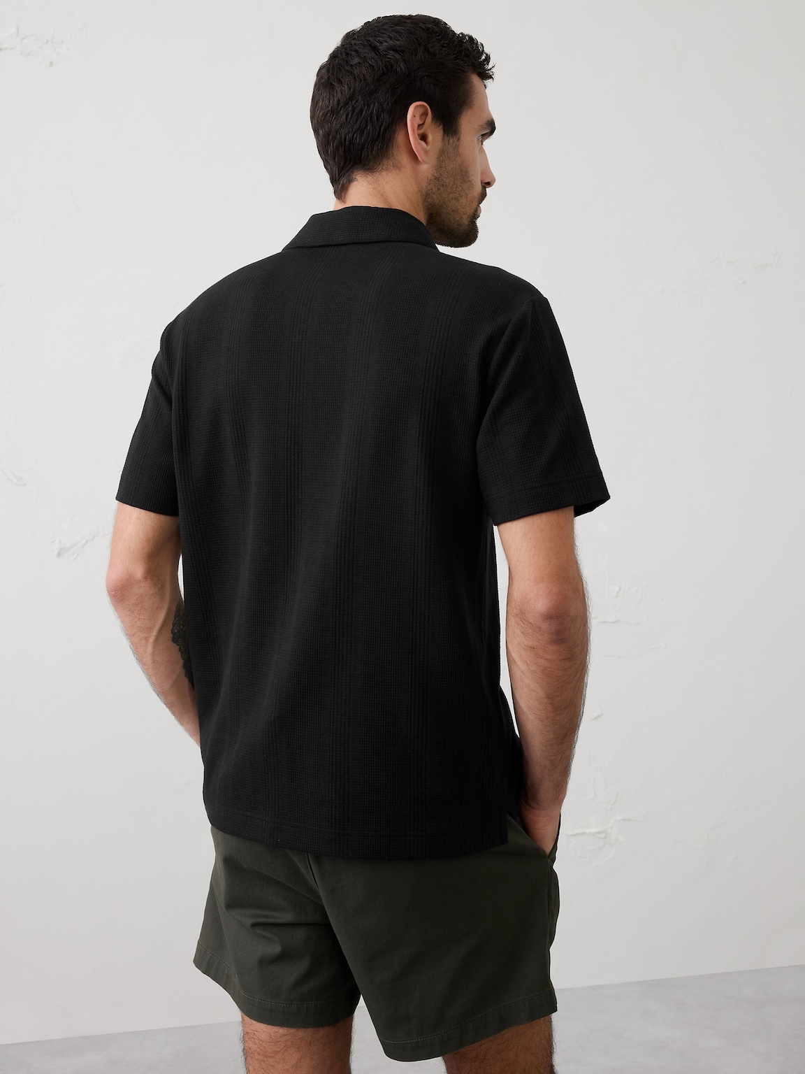 Standard-Fit Textured Polo